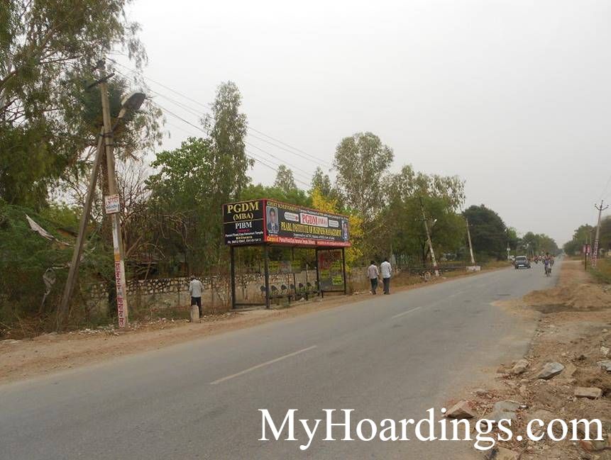 Hoardings Advertising in Chittorgarh, Bus Stop Ads Agency in Setu Marg Moksh Dham Chauraha in Chittorgarh